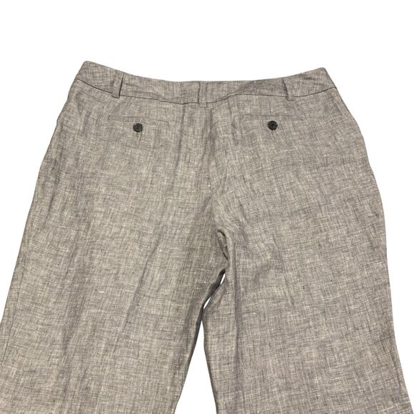Madison Womens Gray Wide Leg Office Dress Linen Pants 14 Resort Vacation NWT - Picture 6 of 7